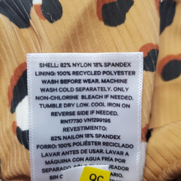 NWT Art Class Girl's Leopard Ribbed Twist Tie 1 PC Monokini Swimsuit S 6/6X - Picture 8 of 8